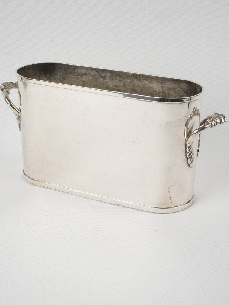 Elegant antique French silver-plated wine cooler