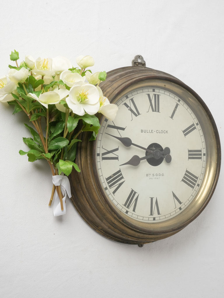 Vintage patina electric mechanism clock  