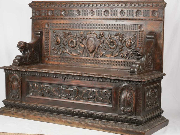 Italian nineteenth-century sculpted chest