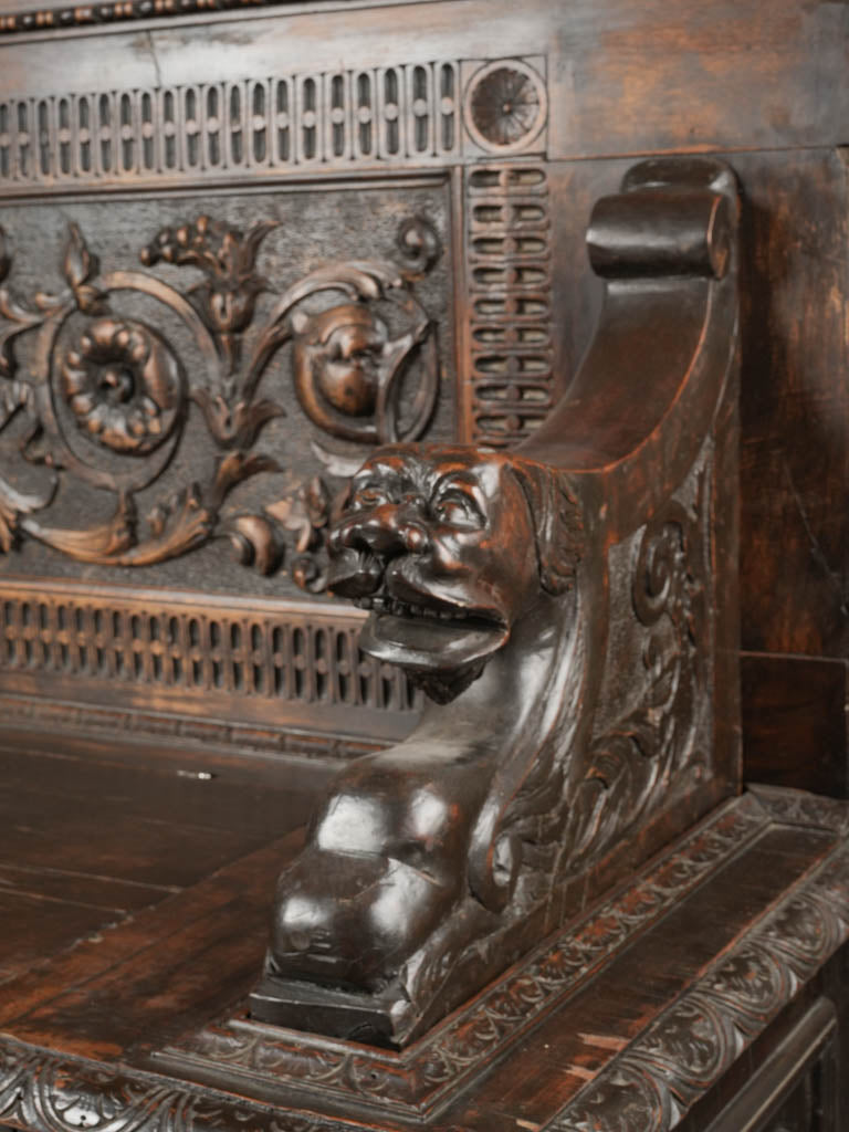 Ornate, historic Italian bench