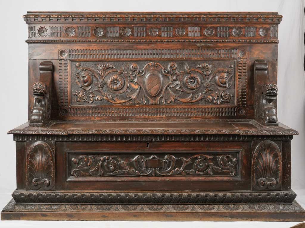 Solid walnut Italian nineteenth-century chest