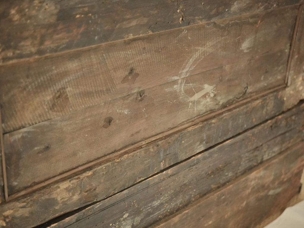 Italian nineteenth-century sculpted woodworm-treated chest