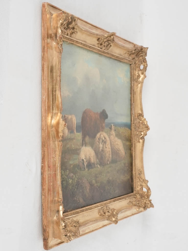 19th century bucolic landscape painting by Paul-Jean-Pierre Gelibert (1802-1882) - 19" x 21¼"