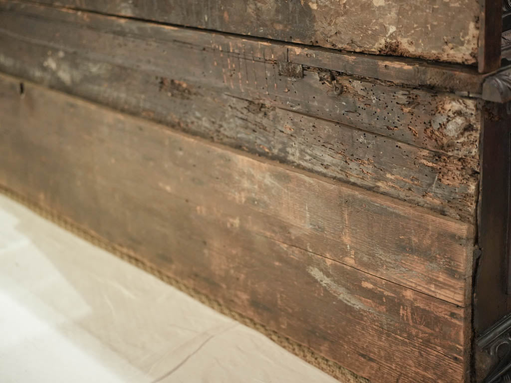 Ornate, solid walnut Italian chest