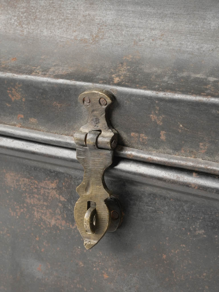 Weathered finish iron lockbox