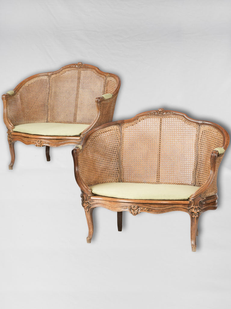 Rare Louis XV pair of settees