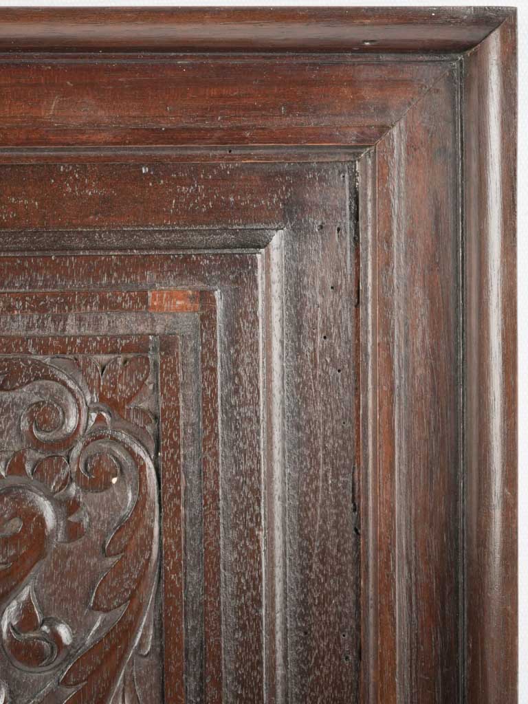 Ornate 19th-century floral walnut panels