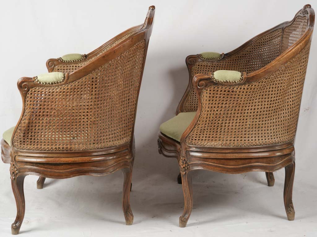 Ornate wood Louis XV settees