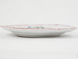 Striking red rooster motif ceramic platter