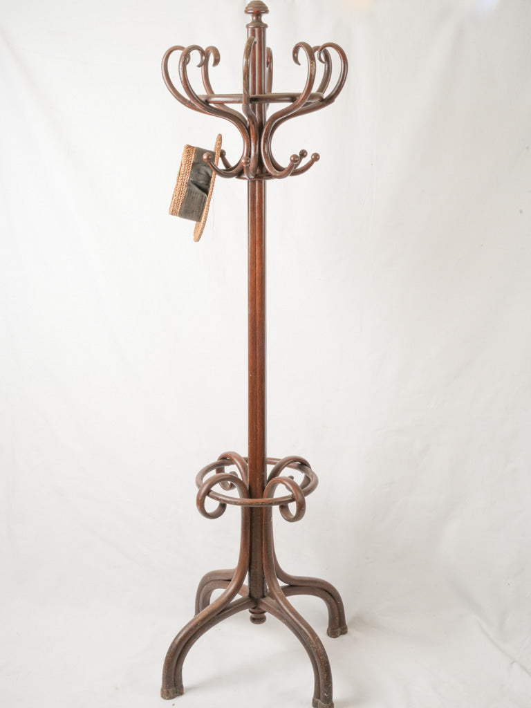 Elegant vintage bentwood coat stand