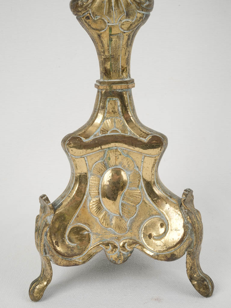 Intricate, Reverent, Functional, Brass Candlestick