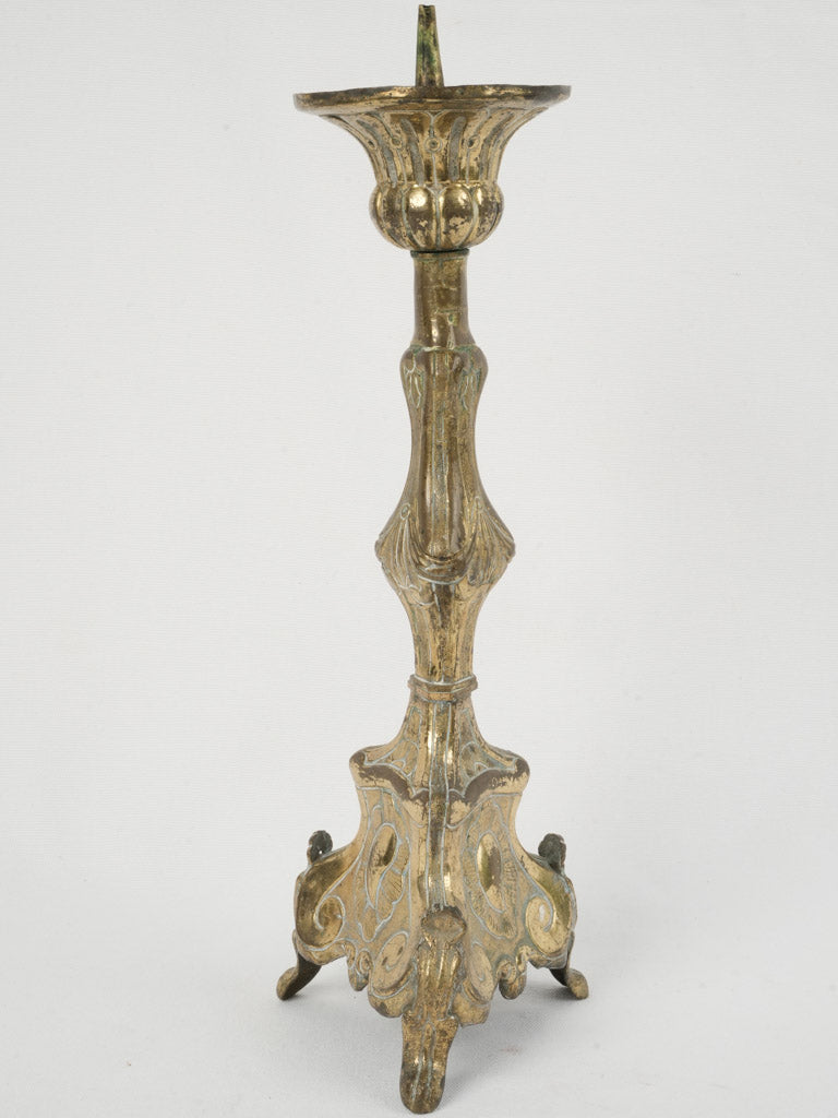 Decorative, Fluted, Gilded, Church Candle Holder