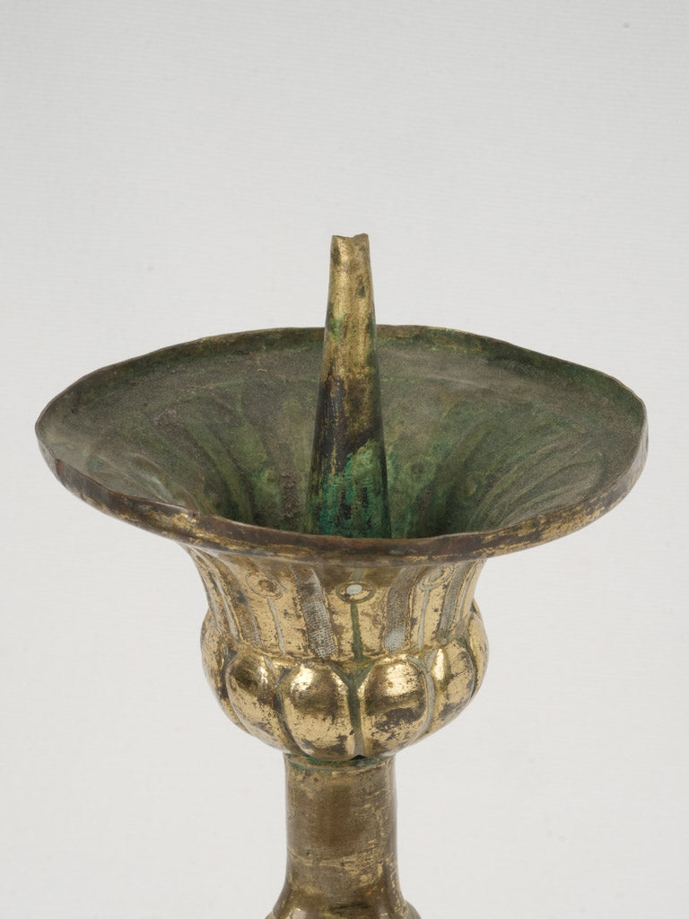 Aged, Ornate, Ecclesiastical, Church Candlestick