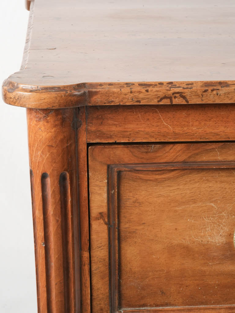 Aged walnut two-drawer commode