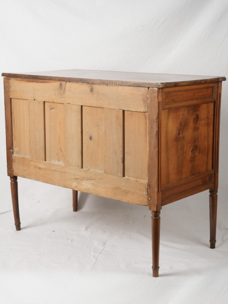 Historic wormwood-marked walnut commode