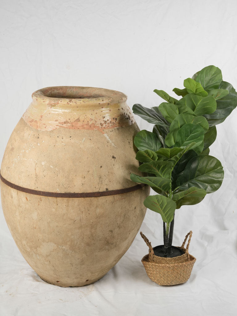 Aged Biot terracotta vessel