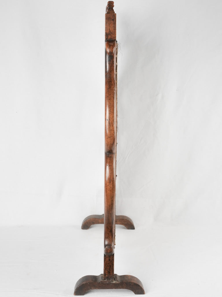 Elegant timeworn walnut fire protector