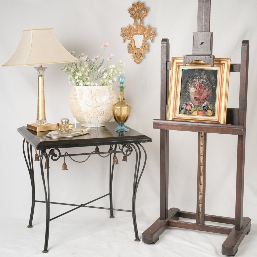 Graceful silhouette black side table  