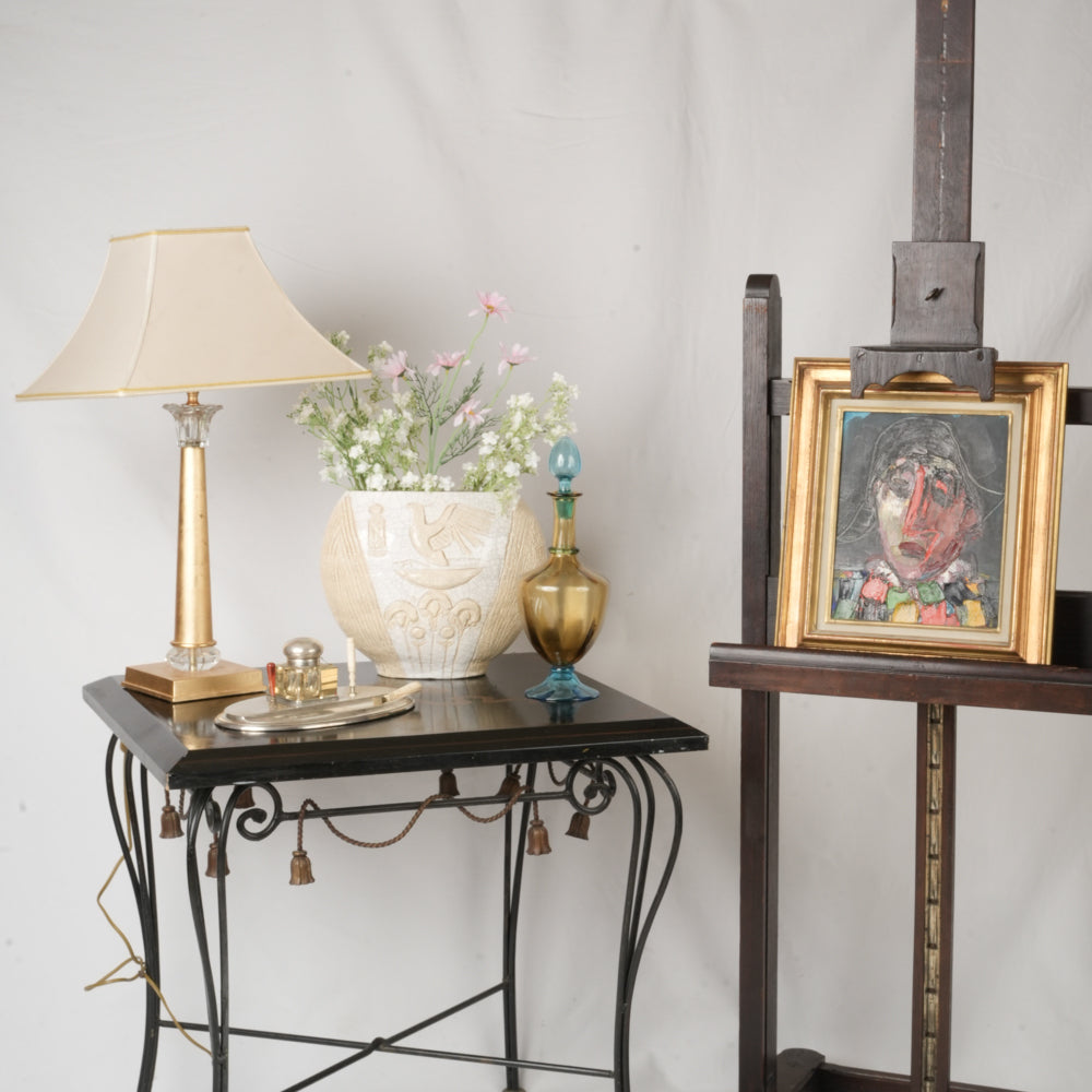 Elegant tassels vintage side table  