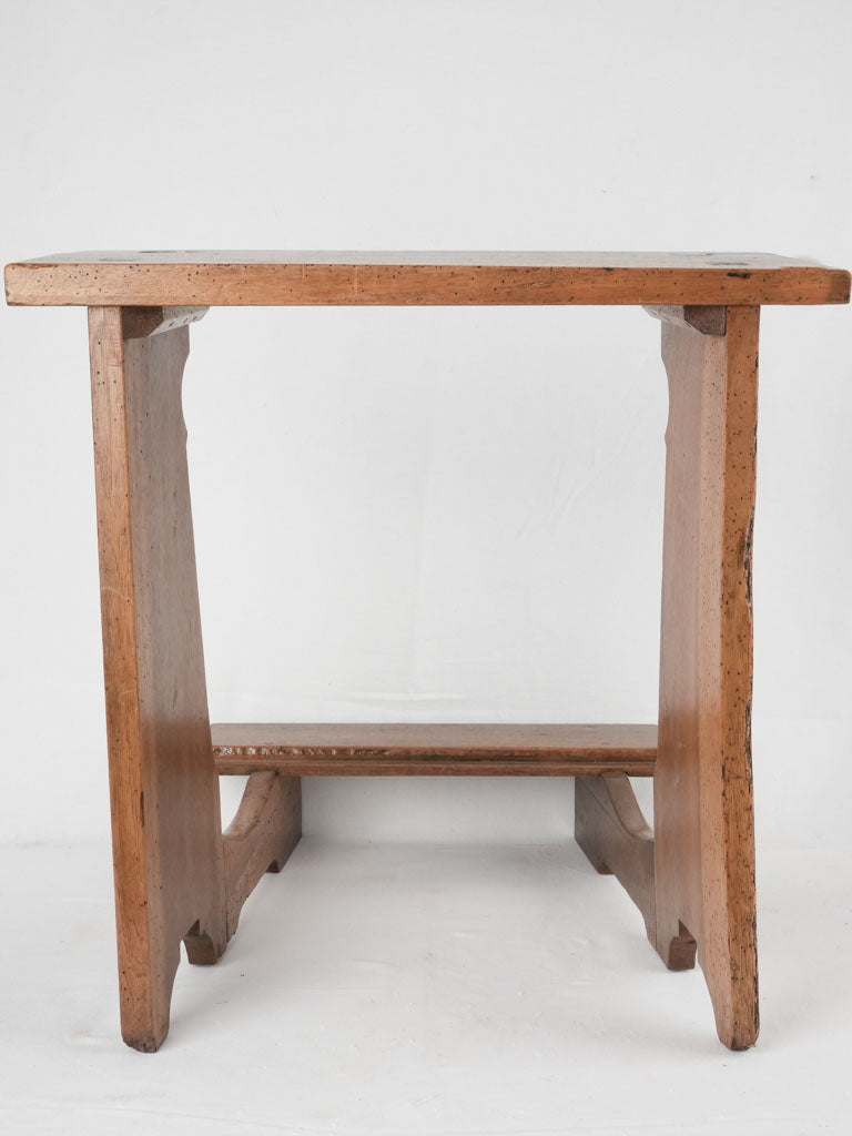 Classic French walnut prayer bench