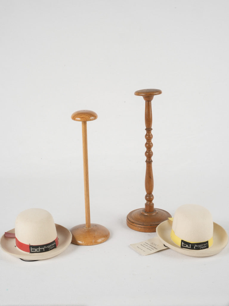 Collection of 2 miniature felt hats - milliner's samples