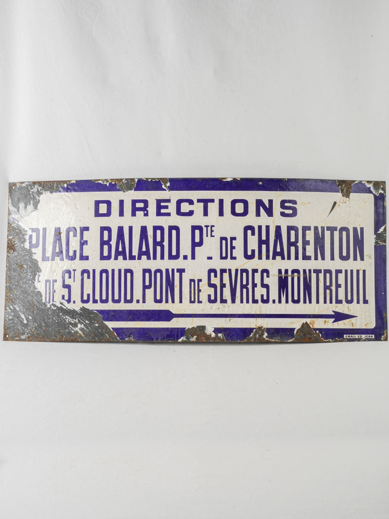 Vintage Parisian Direction Signage