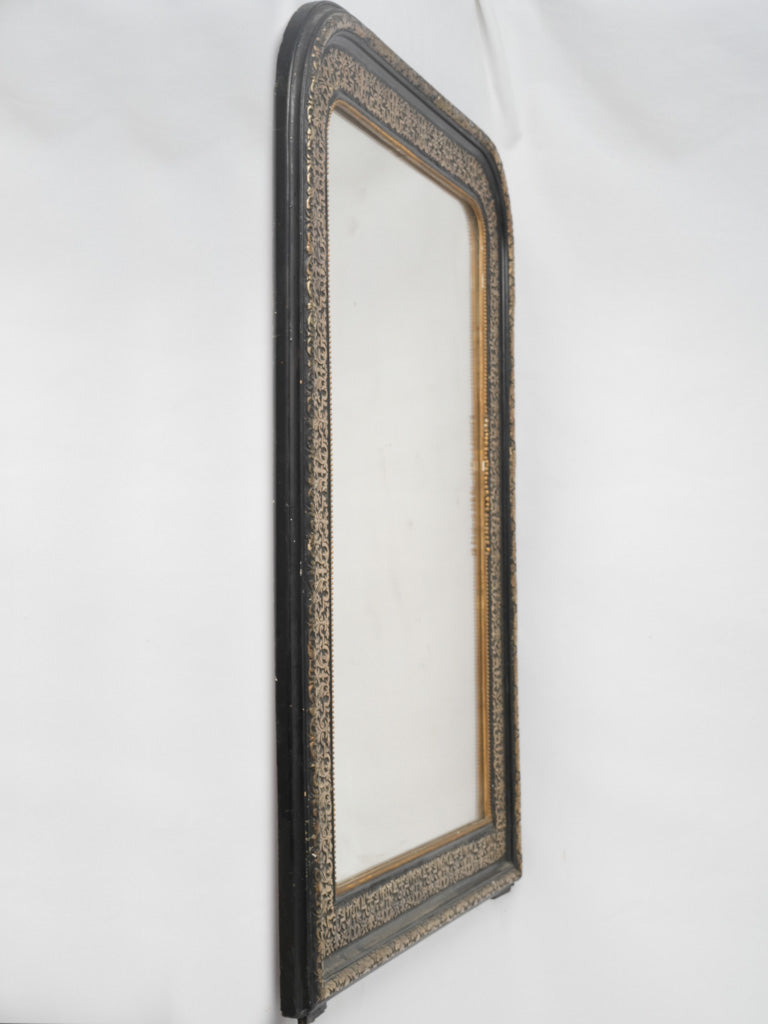 Rare, vintage mirror with gilded pearl