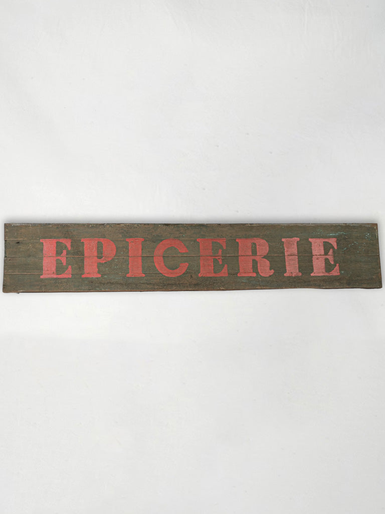 Vintage rustic wooden shop sign  