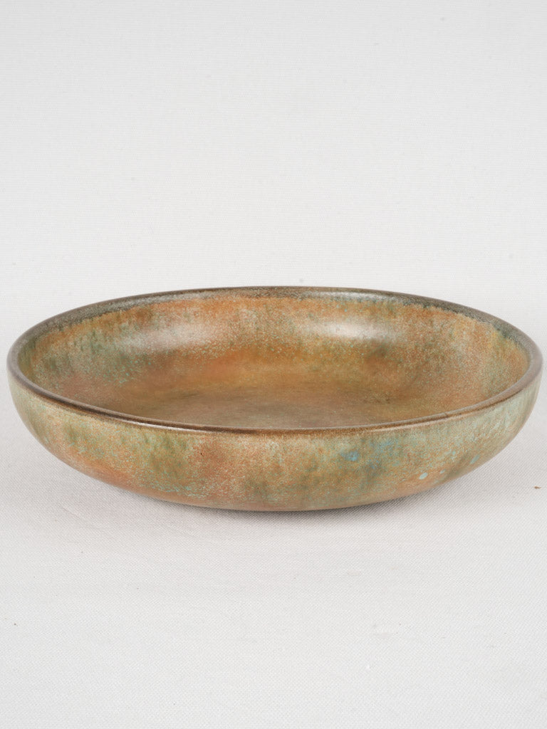 Rustic artisanal stoneware serving bowl  