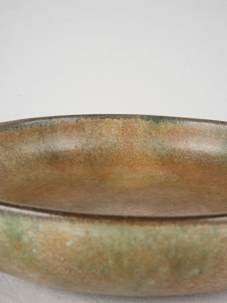 Subtly glazed rustic saladier bowl  