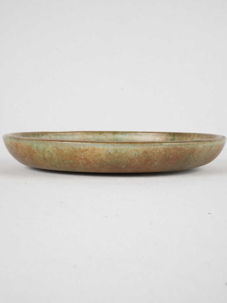 Antique handcrafted platter with glaze