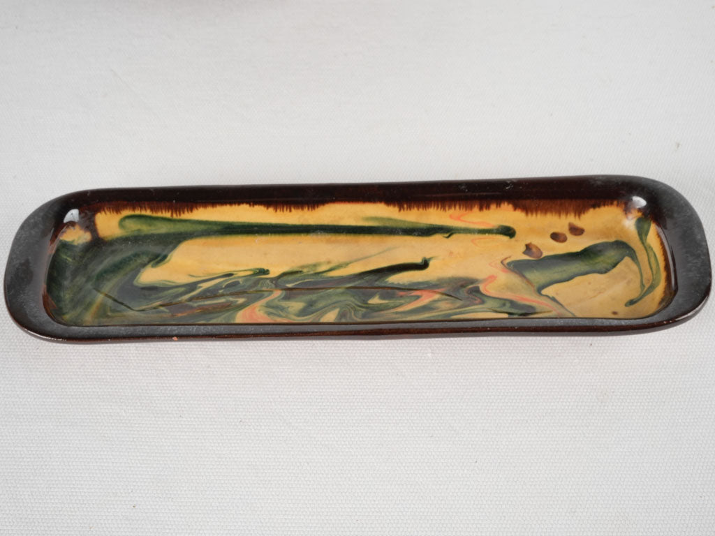 Distinctive 1980s marbled serving platter