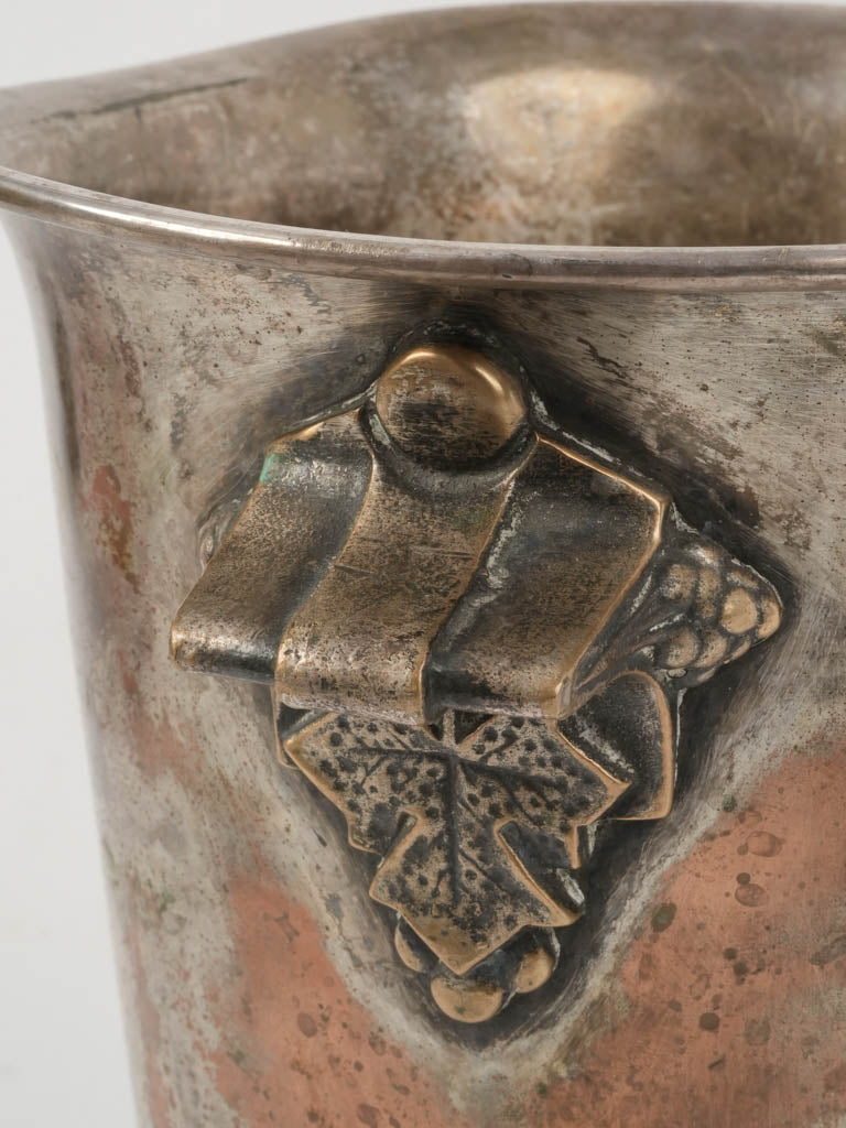 Vintage, ornate silver-plated champagne bucket