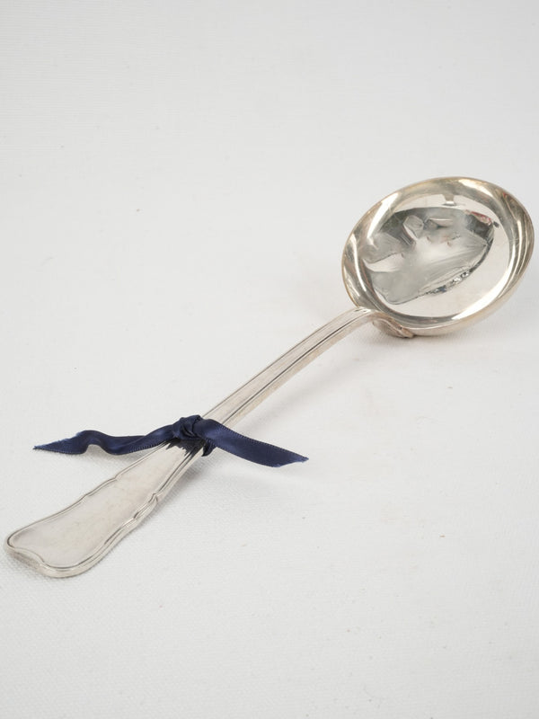 Elegant, French, silver-plated, late 19th-century ladle