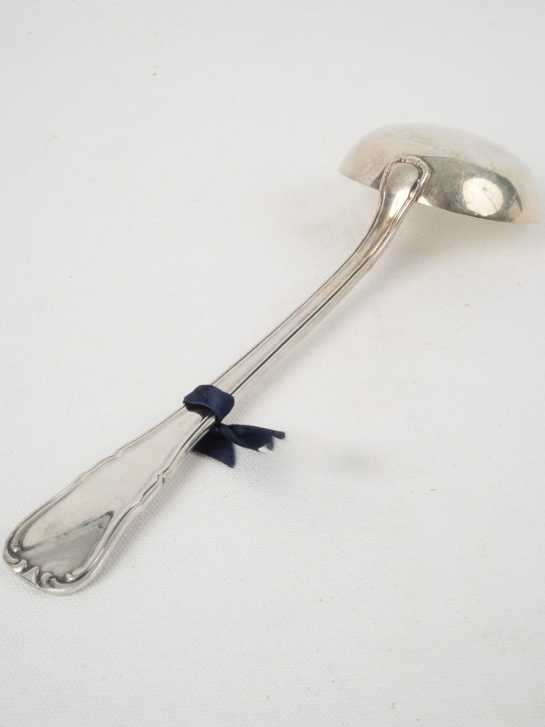 Classic, intricate, French, silver-plated ladle