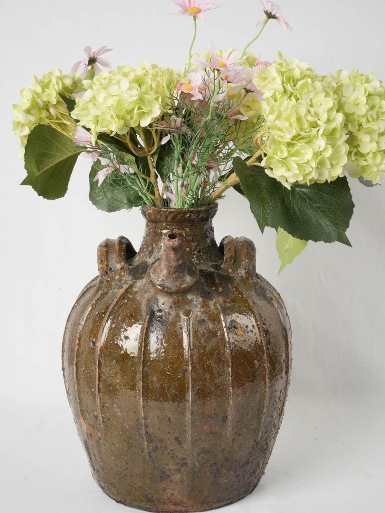 Traditional 19th-century French glazed jar