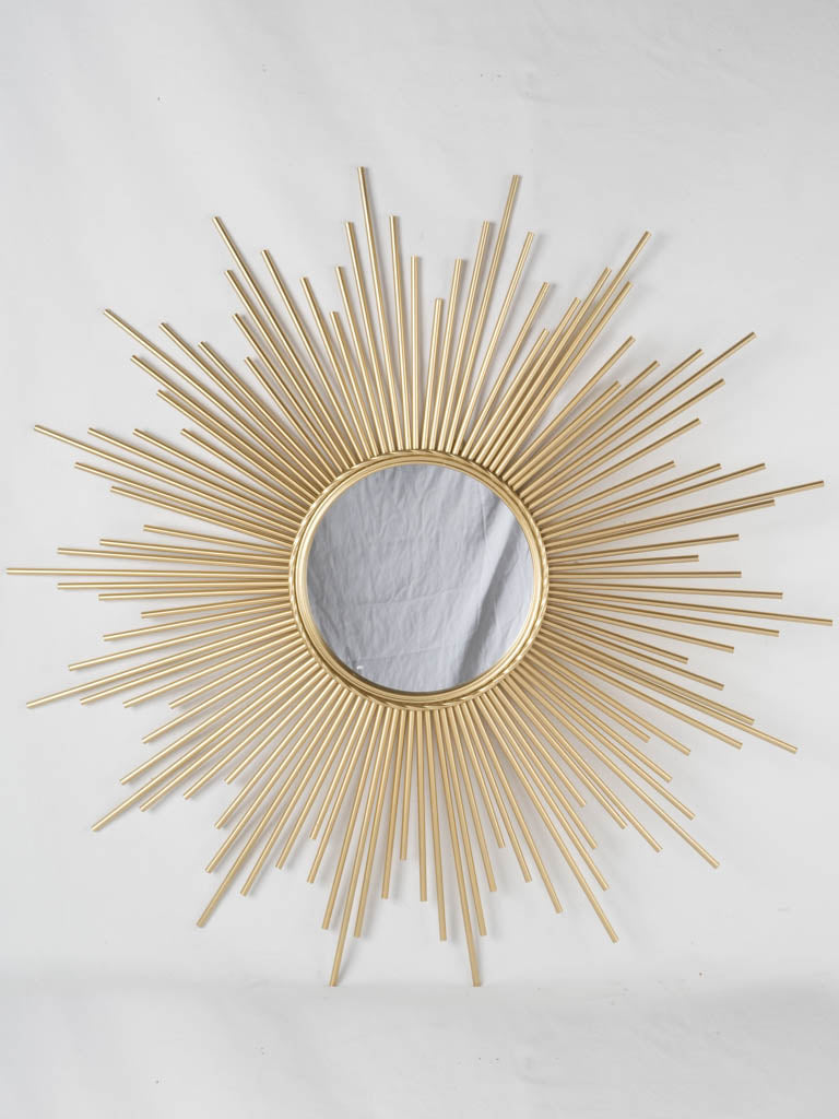 Vintage large-scale metal sunburst mirror