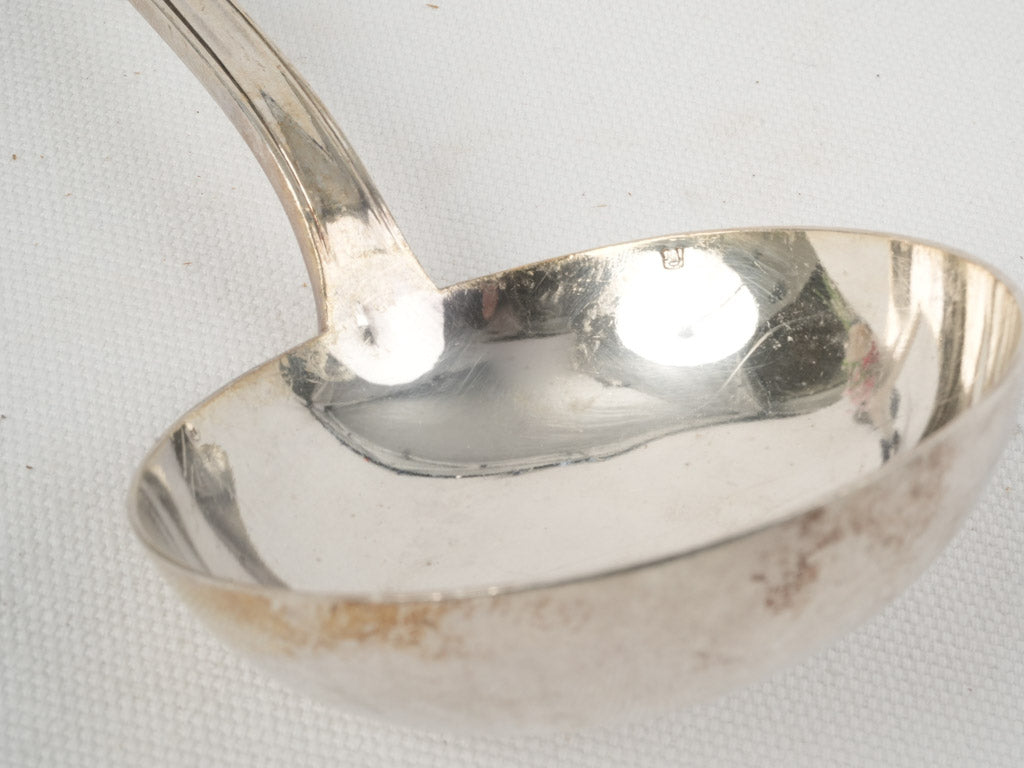 Timeless, elegant, French, silver-plated ladle