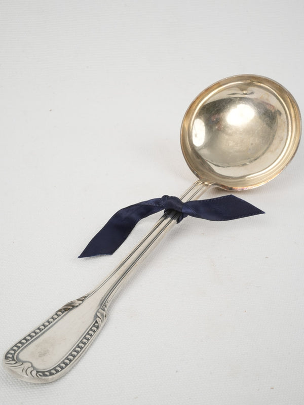 Elegant Louis XVI Style Silver-Plated Soup Ladle