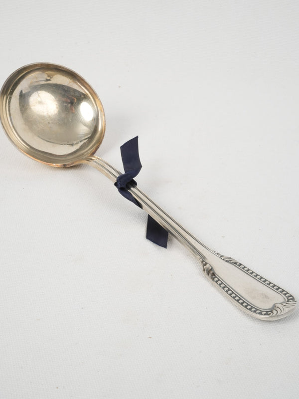 Refined Neoclassical Silver-Plated Soup Ladle