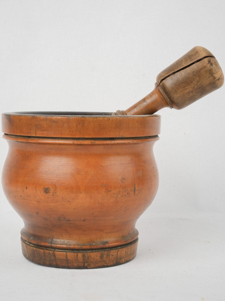 Vintage hand-turned wooden kitchen set