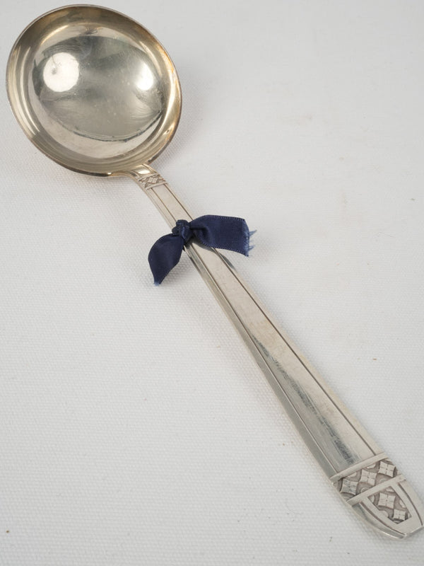 Geometric Art Deco Silver-Plated Ladle