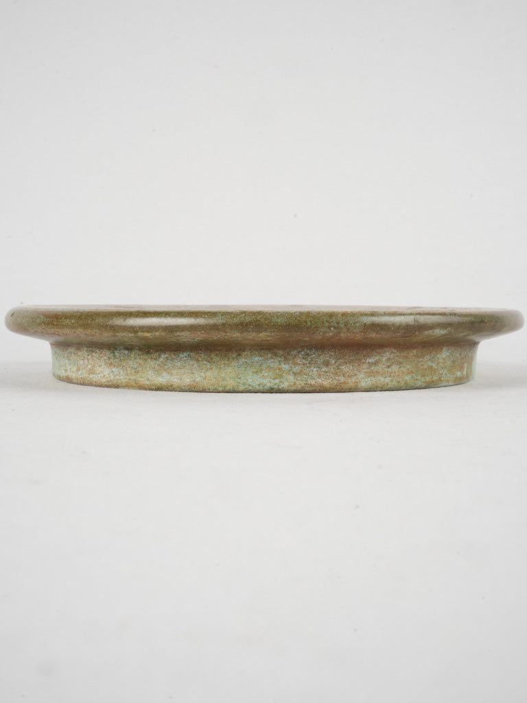 Muted tone vintage pottery platter  