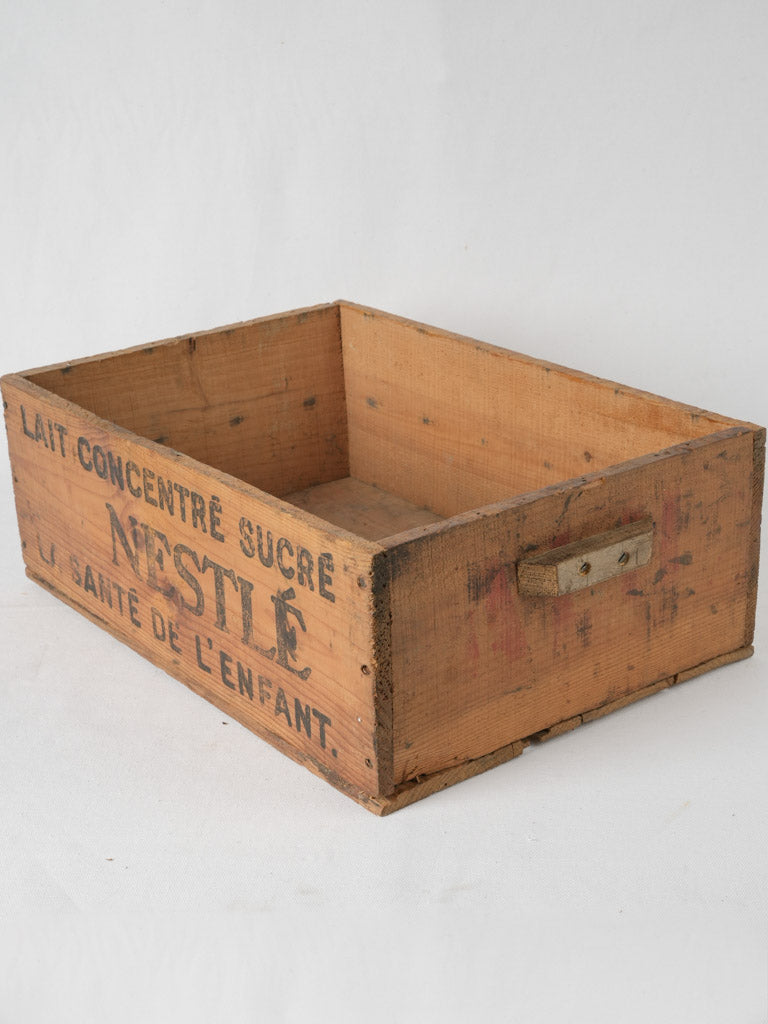 Vintage wooden NESTLÉ milk crate