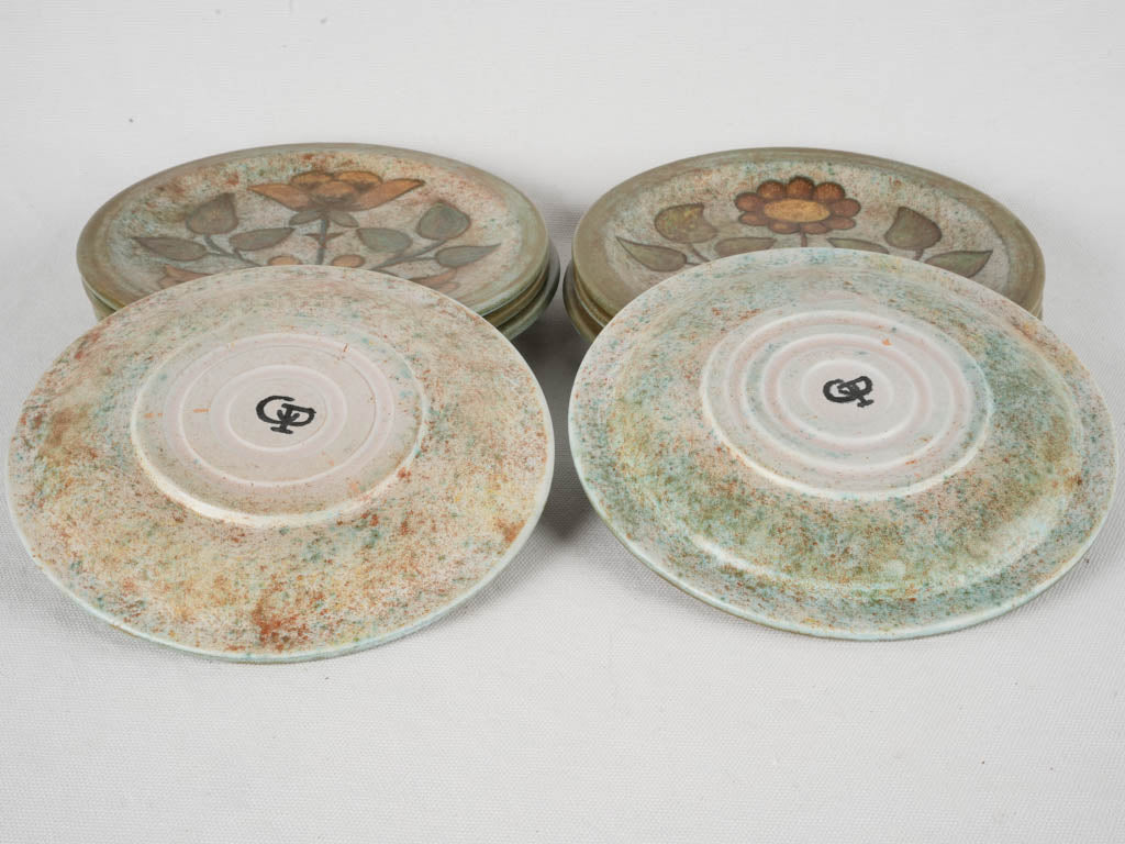 Artistic vintage ceramic plates