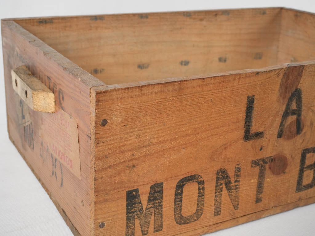 Authentically weathered wooden milk box