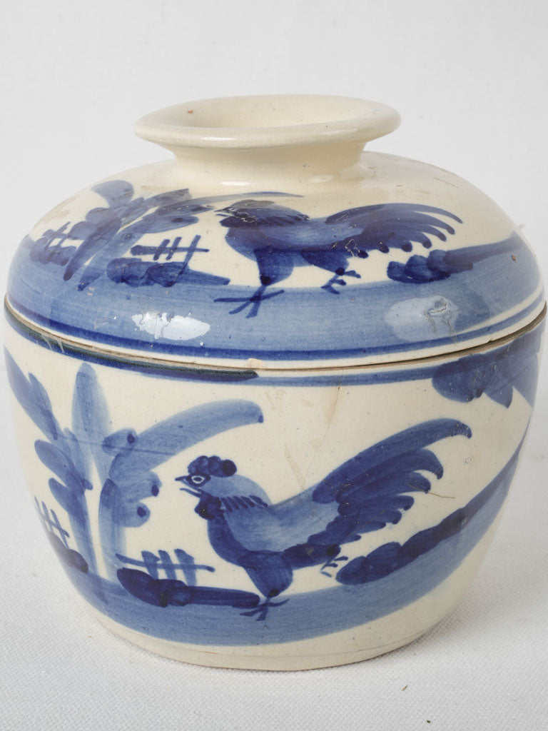 Blue, Chinese, Nineteenth Century, Porcelain, Hand-Painted Ginger Jar