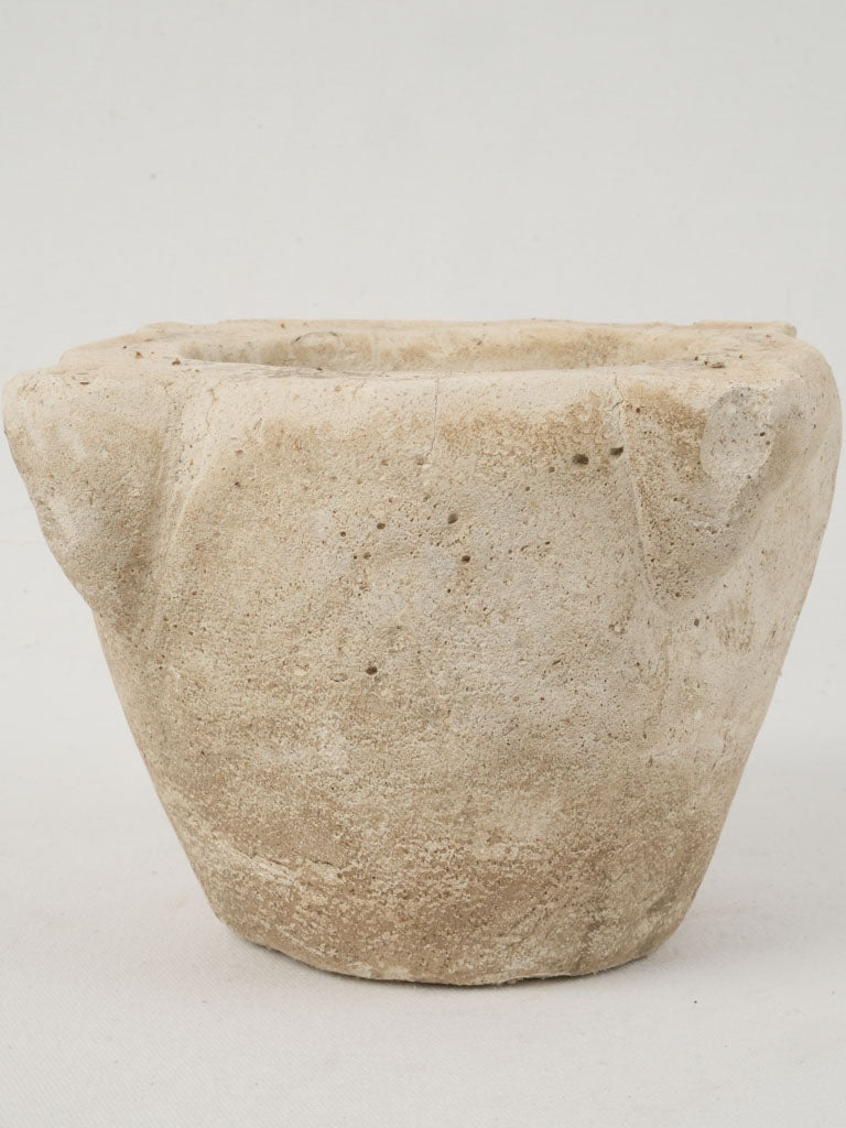 Rustic Hand-Carved Stone Mortar