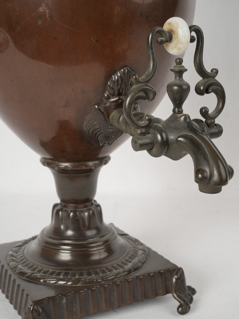 White porcelain ornate drink fountain