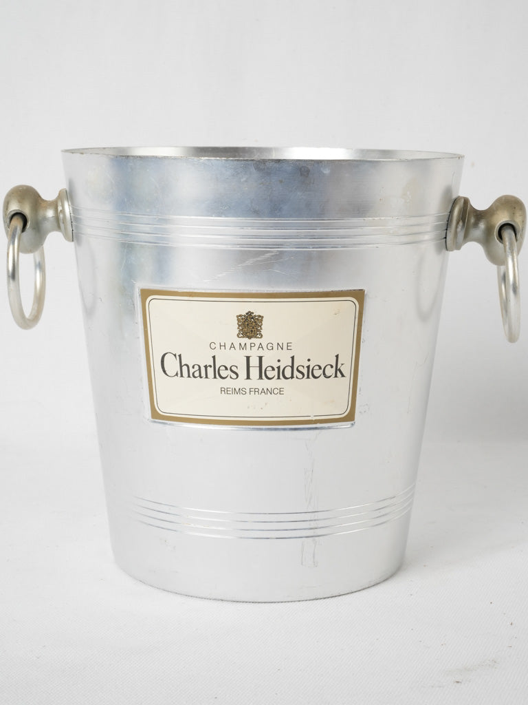 Vintage aluminum champagne bucket Charles Heidsieck